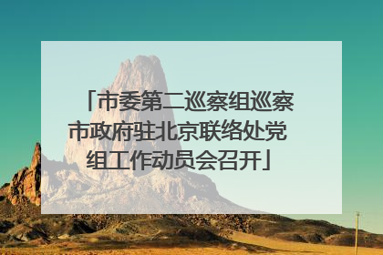 市委第二巡察组巡察市政府驻北京联络处党组工作动员会召开
