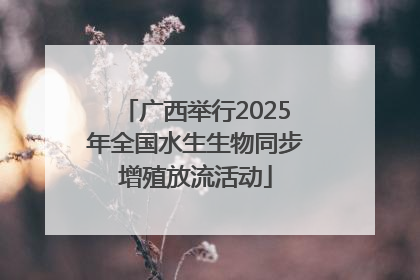广西举行2025年全国水生生物同步增殖放流活动