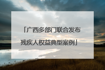 广西多部门联合发布残疾人权益典型案例