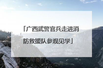 广西武警官兵走进消防救援队参观见学