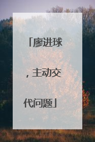 廖进球，主动交代问题