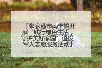 张家港市南丰镇开展“践行绿色生活，守护美好家园”退役军人志愿服务活动