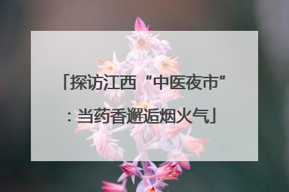 探访江西“中医夜市”：当药香邂逅烟火气