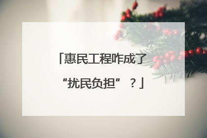 惠民工程咋成了“扰民负担”？