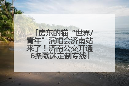 房东的猫“世界/青年”演唱会济南站来了！济南公交开通6条歌迷定制专线