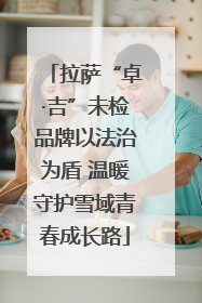 拉萨“卓·吉”未检品牌以法治为盾 温暖守护雪域青春成长路