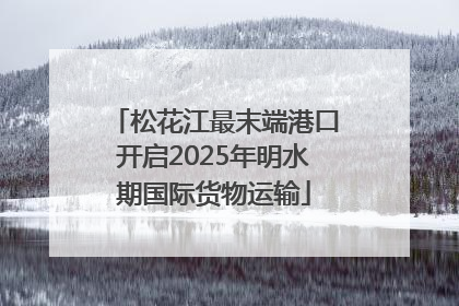 松花江最末端港口开启2025年明水期国际货物运输