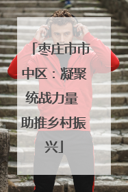枣庄市市中区：凝聚统战力量 助推乡村振兴