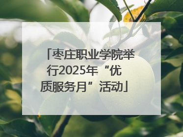 枣庄职业学院举行2025年“优质服务月”活动