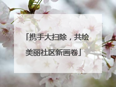 携手大扫除，共绘美丽社区新画卷