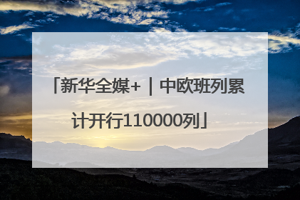 新华全媒+｜中欧班列累计开行110000列