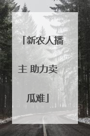 新农人播主 助力卖瓜难