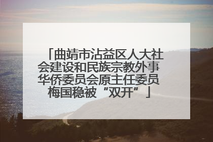 曲靖市沾益区人大社会建设和民族宗教外事华侨委员会原主任委员梅国稳被“双开”