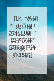 比“苏超”更草根！苏北县城“男子汉杯”足球赛已连办35届