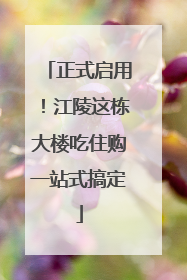 正式启用！江陵这栋大楼吃住购一站式搞定