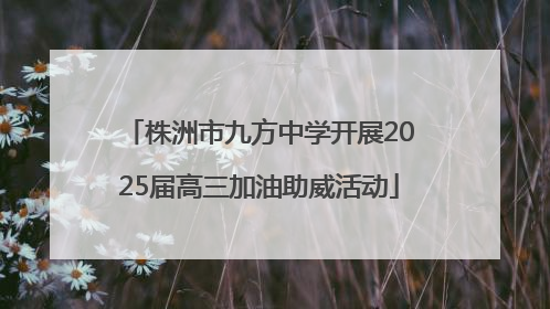 株洲市九方中学开展2025届高三加油助威活动