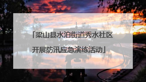 梁山县水泊街道秀水社区开展防汛应急演练活动