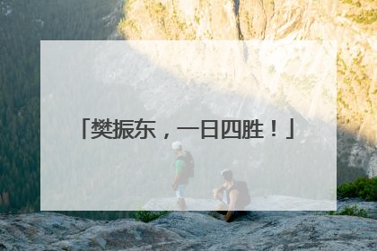 樊振东，一日四胜！