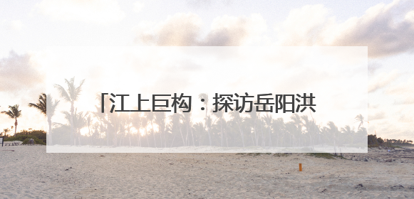 江上巨构：探访岳阳洪水港“钢铁水骆驼”