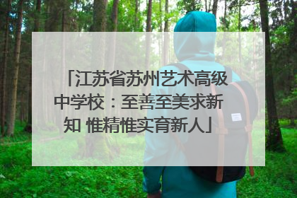 江苏省苏州艺术高级中学校：至善至美求新知 惟精惟实育新人