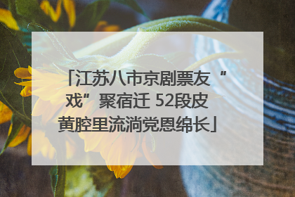 江苏八市京剧票友“戏”聚宿迁 52段皮黄腔里流淌党恩绵长