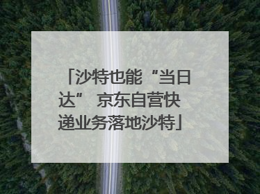 沙特也能“当日达” 京东自营快递业务落地沙特