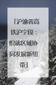 沪渝蓉高铁沪宁段：织就区域协同发展新纽带