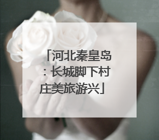 河北秦皇岛：长城脚下村庄美旅游兴