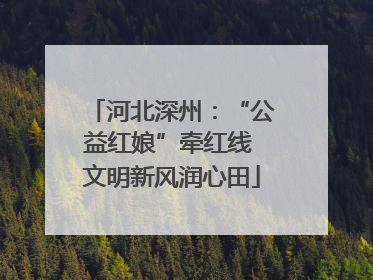 河北深州：“公益红娘”牵红线 文明新风润心田