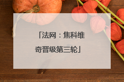 法网：焦科维奇晋级第三轮