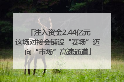 注入资金2.44亿元 这场对接会铺设“赛场”迈向“市场”高速通道