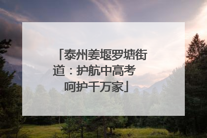 泰州姜堰罗塘街道：护航中高考 呵护千万家