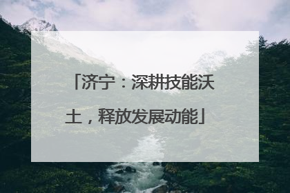 济宁：深耕技能沃土，释放发展动能