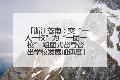 浙江苍南：变“一人一校”为“一团一校” 组团式督导督出学校发展加速度