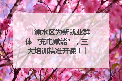 渝水区为新就业群体“充电赋能”，三大培训精准开课！