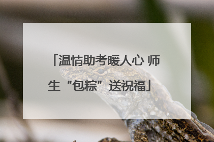 温情助考暖人心 师生“包粽”送祝福