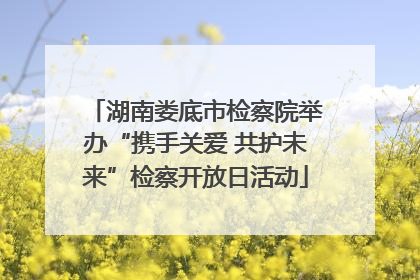 湖南娄底市检察院举办“携手关爱 共护未来”检察开放日活动