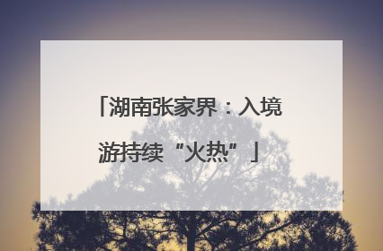 湖南张家界：入境游持续“火热”