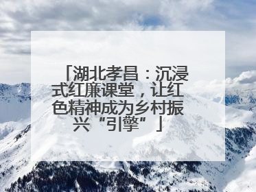 湖北孝昌：沉浸式红廉课堂，让红色精神成为乡村振兴“引擎”