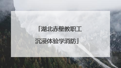 湖北赤壁教职工沉浸体验学消防