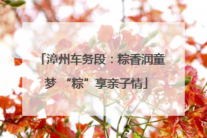 漳州车务段：粽香润童梦 “粽”享亲子情