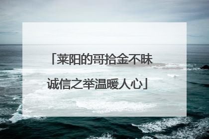 莱阳的哥拾金不昧 诚信之举温暖人心