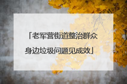 老军营街道整治群众身边垃圾问题见成效