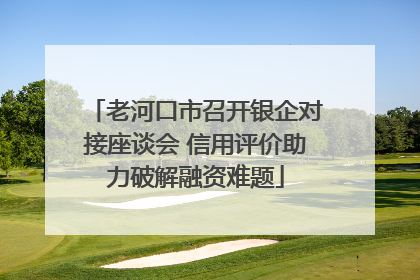 老河口市召开银企对接座谈会 信用评价助力破解融资难题