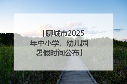 聊城市2025年中小学、幼儿园暑假时间公布