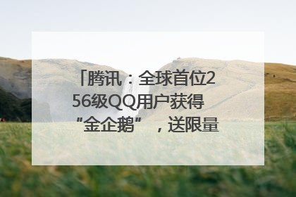 腾讯：全球首位256级QQ用户获得“金企鹅”，送限量版神秘惊喜等礼物
