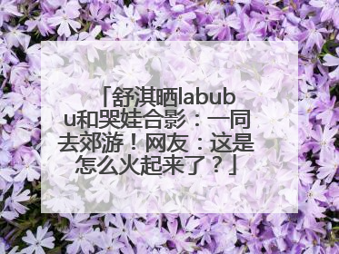 舒淇晒labubu和哭娃合影：一同去郊游！网友：这是怎么火起来了？