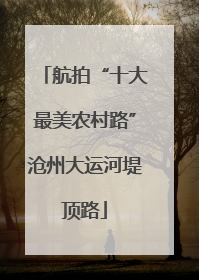 航拍“十大最美农村路”沧州大运河堤顶路