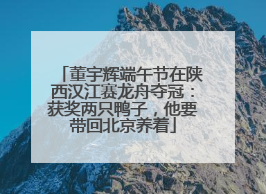 董宇辉端午节在陕西汉江赛龙舟夺冠：获奖两只鸭子，他要带回北京养着