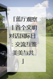 蓝厅观察丨首个文明对话国际日：交流互鉴 美美与共